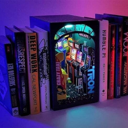DIY Wooden Cabin Bookend - 3D Puzzle Model with LED Lights