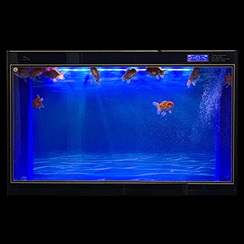 Aquarium Background 12x32 inches - Blue and Black Double-Sided Fish Tank Wallpaper